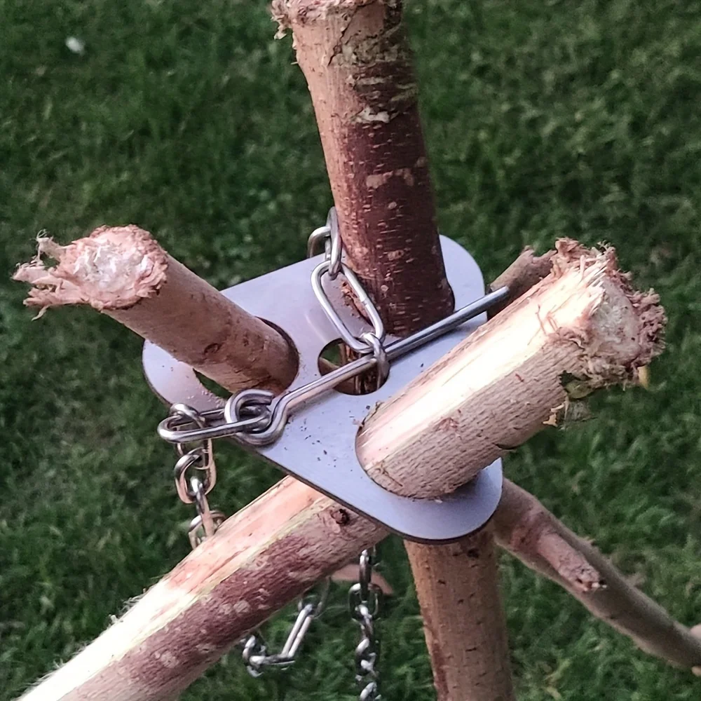 Fire Starting Kit - Tripod BBQ Luar Ruangan Rak Gantung