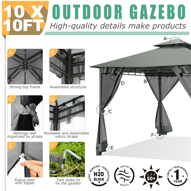 Gazebo 10’x10’ sedang diskon,  - Emergency Mylar Tent ulasan dan harga
