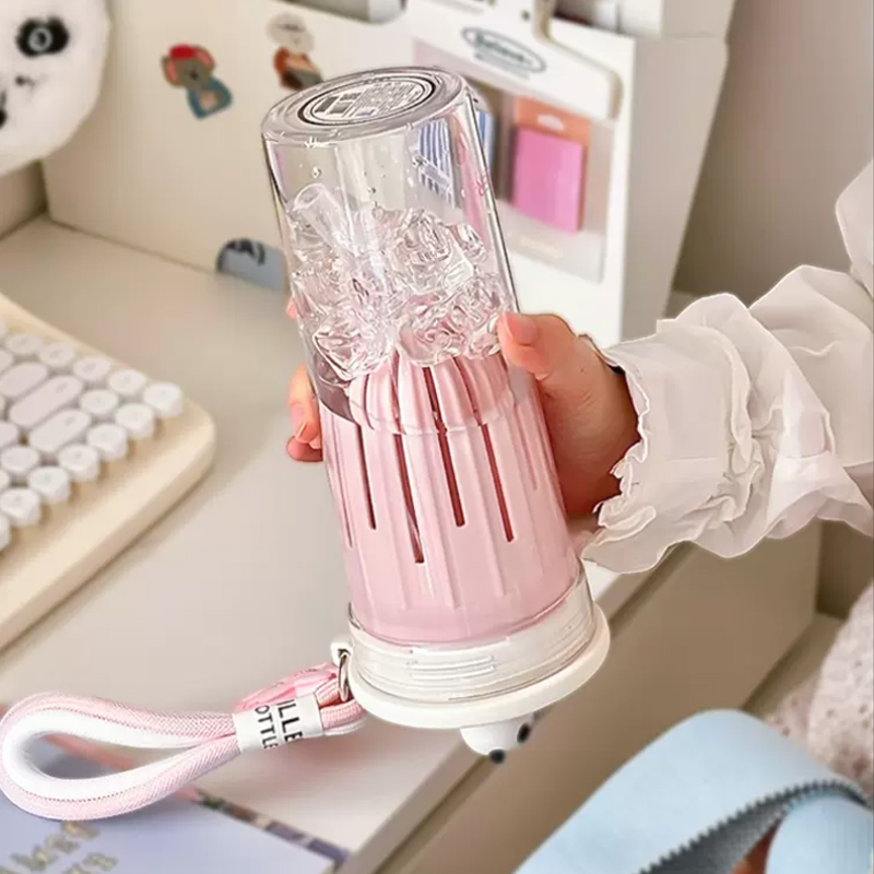 Botol air lucu 650ml dengan pe - Water Purification Straw ulasan dan harga